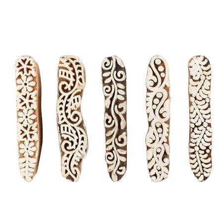 Set of 5 Piece New Mix Wooden Printing Blocks